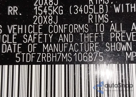 2021 Toyota Highlander Platinum from USA, damaged, VIN 5TDFZRBH7MS106875